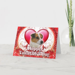 Cartes Pour Fêtes Annuelles Joyeux Valentines Day Jack Russell