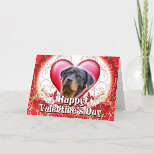Cartes Pour Fêtes Annuelles Joyeux Valentines Day Rottweiler