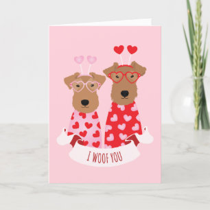 Cartes Pour Fêtes Annuelles Joyeux Valentines Day Wire Fox Terrier Chiens