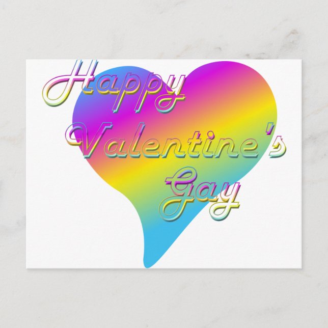 Cartes Pour Fêtes Annuelles Joyeux Valentine's Gay (Devant)