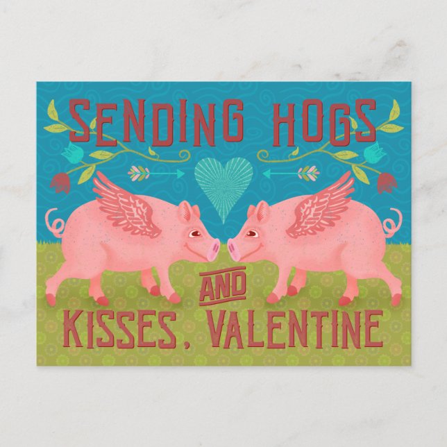 Cartes Pour Fêtes Annuelles Joyeux Valentines Jour des Chiens Pignon Pun Kids  (Devant)