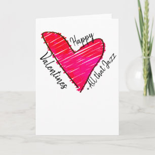 Cartes Pour Fêtes Annuelles Joyeux Valentines + Tout ce Jazz