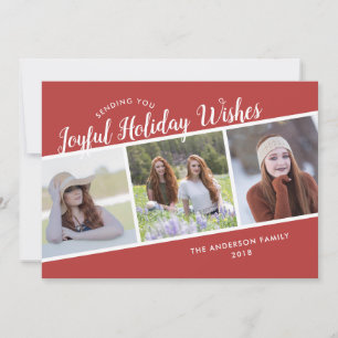 Cartes Pour Fêtes Annuelles Joyeux voeux de vacances   3 Noël photo