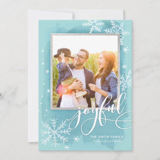Cartes Pour Fêtes Annuelles Joyeux voeux Noël Photo (Devant)