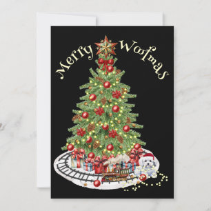 Cartes Pour Fêtes Annuelles Joyeux Woofmas Design de Chien - Bichon Frise