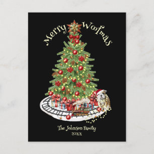 Cartes Pour Fêtes Annuelles Joyeux Woofmas Design de Chien - Bouledogue Anglai