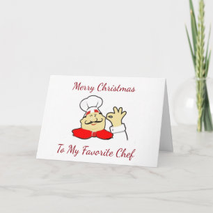 CARTES POUR FÊTES ANNUELLES JOYEZ NOËL À MON ***CHEF PRÉFÉRÉ***
