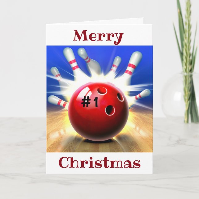 CARTES POUR FÊTES ANNUELLES JOYEZ NOËL À MON ***FAVORITE BOWLER*** (Devant)