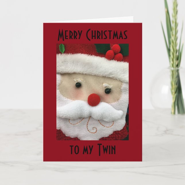 CARTES POUR FÊTES ANNUELLES JOYEZ NOËL À "MON JUMEAU" (Devant)