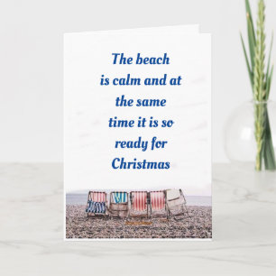 CARTES POUR FÊTES ANNUELLES **JOYEZ NOËL DEPUIS LA PLAGE**