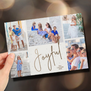 Cartes Pour Fêtes Annuelles JOYFUL 5 Photo Noël