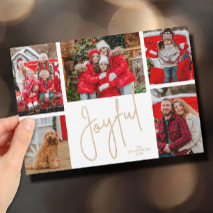 Cartes Pour Fêtes Annuelles JOYFUL 5 Photo Noël