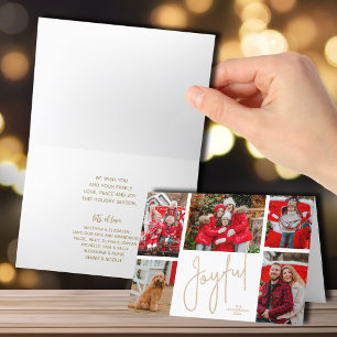 Cartes Pour Fêtes Annuelles JOYFUL 5 Photo Plié Noël