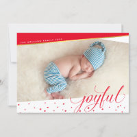 JOYFUL CHRISTMAS PHOTO moderne calligraphie or rou