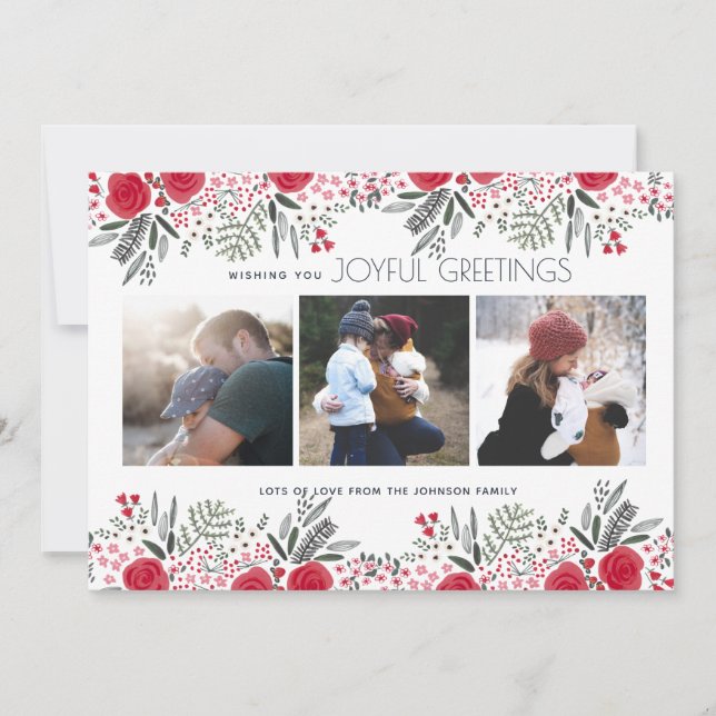 Cartes Pour Fêtes Annuelles Joyful greetings | Photo (Devant)