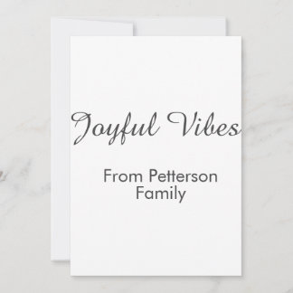 Cartes Pour Fêtes Annuelles Joyful Vibes red Christmas add family name date 