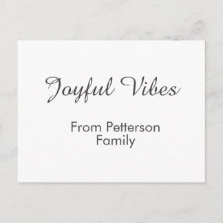 Cartes Pour Fêtes Annuelles Joyful Vibes red Christmas add family name date 