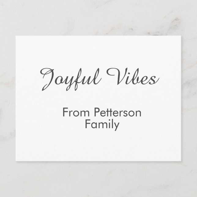 Cartes Pour Fêtes Annuelles Joyful Vibes red Christmas add family name date  (Devant)