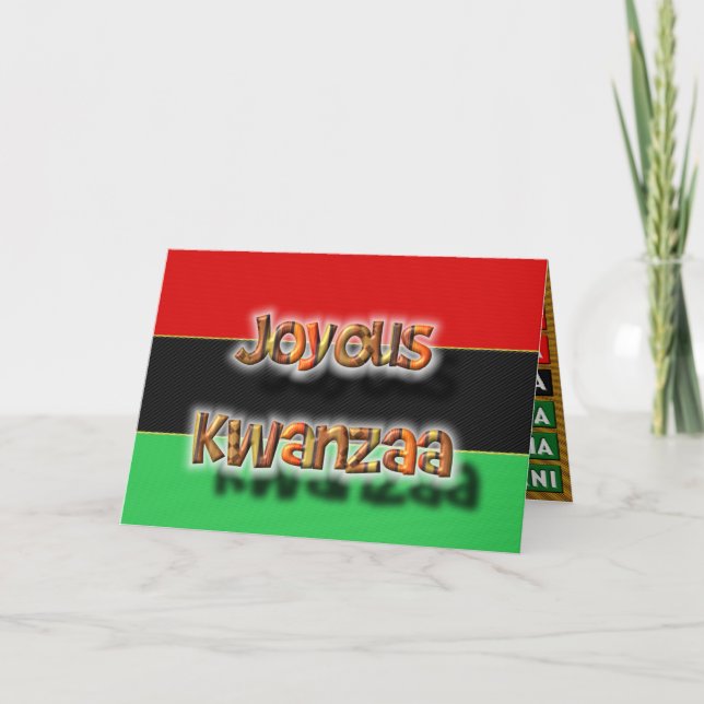 Cartes Pour Fêtes Annuelles Joyous Kwanza (Devant)