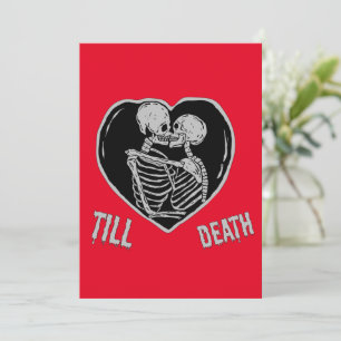 Cartes Pour Fêtes Annuelles Jusqu'à la mort Emo Goth Saint-Valentin