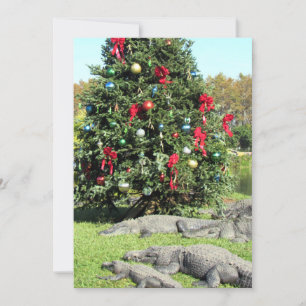 Cartes Pour Fêtes Annuelles Jusqu'au cou dans les alligators - Humour - plat