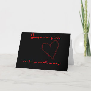 CARTES POUR FÊTES ANNUELLES JUST A GIRL IN LOVE AND MISSING HER GUY