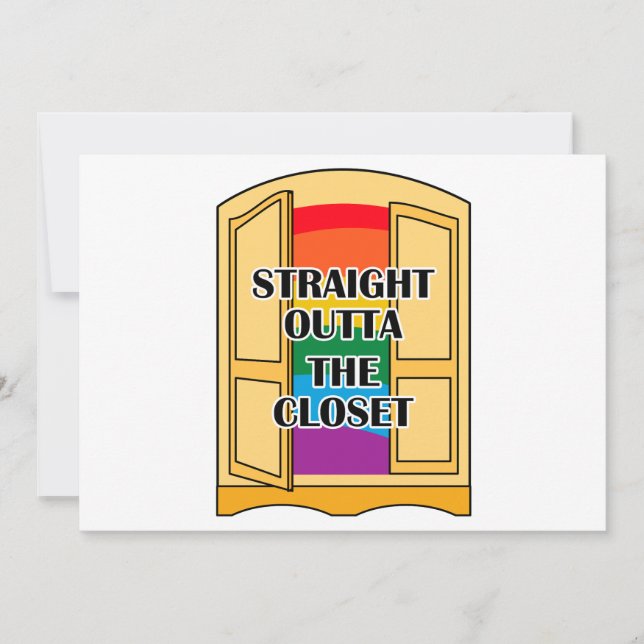 Cartes Pour Fêtes Annuelles Juste En Dehors Du Closet (Devant)