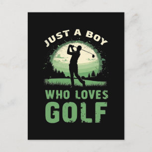 Cartes Pour Fêtes Annuelles Juste un garçon qui aime Golf Club Golfing enfants
