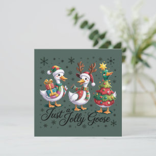 Cartes Pour Fêtes Annuelles Juste un joyeux canard de Noël en patchwork drôle 