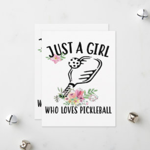 Cartes Pour Fêtes Annuelles Juste une fille qui adore Pickleball