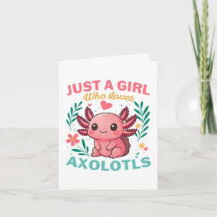 Cartes Pour Fêtes Annuelles Juste une fille qui aime les axolotls