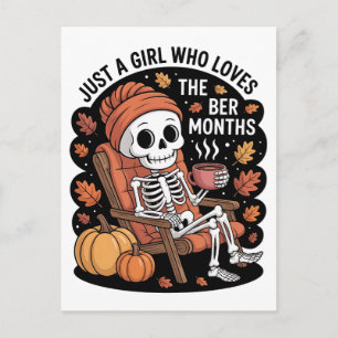 Cartes Pour Fêtes Annuelles Juste une fille qui aime les mois de Ber Noël