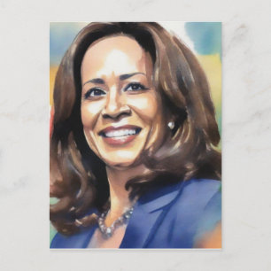 Cartes Pour Fêtes Annuelles Kamala Harris 2024 Vice-présidente de Black Women