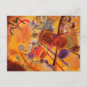 Cartes Pour Fêtes Annuelles Kandinsky Brown jaune bleu rouge