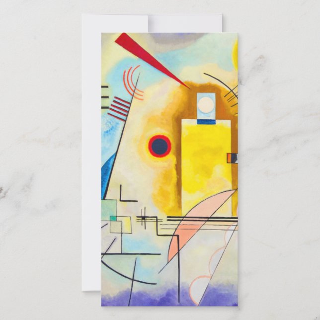 Cartes Pour Fêtes Annuelles Kandinsky Jaune-Rouge-Bleu (Devant)