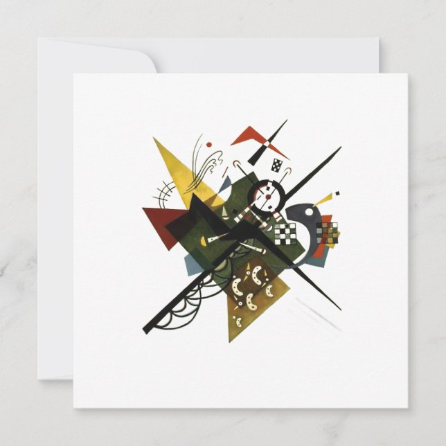 Cartes Pour Fêtes Annuelles Kandinsky On White II - Art Expressionniste Abstra (Devant)
