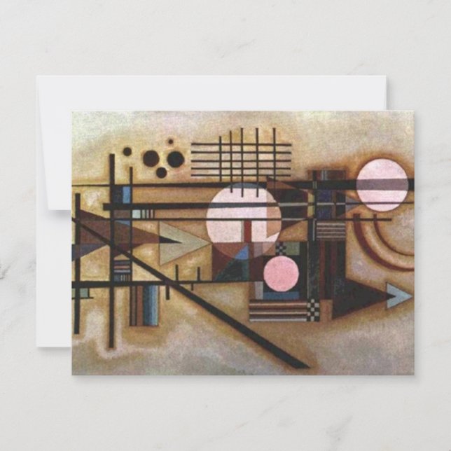 Cartes Pour Fêtes Annuelles Kandinsky Softened Construction (Devant)