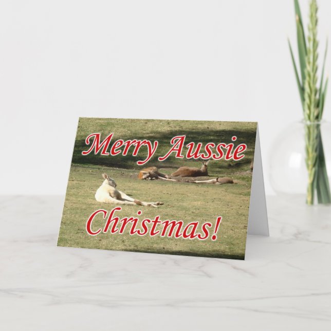 Cartes Pour Fêtes Annuelles Kangaroos (Devant)