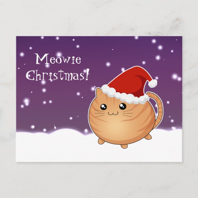 Cartes Pour Fêtes Annuelles Kawaii noël orange tabby chaton chaton (Devant)