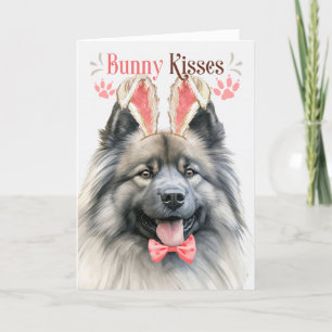 Cartes Pour Fêtes Annuelles Keeshond chien Bunny oreilles pour Pâques