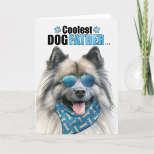 Cartes Pour Fêtes Annuelles Keeshond Chien Coolest Papa Fête des pères