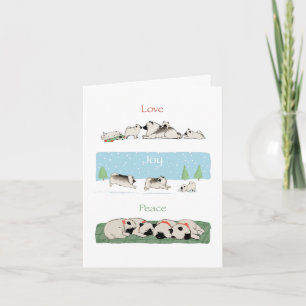 Cartes Pour Fêtes Annuelles Keeshond Love Joy Peace   Jour férié de Keeshonden