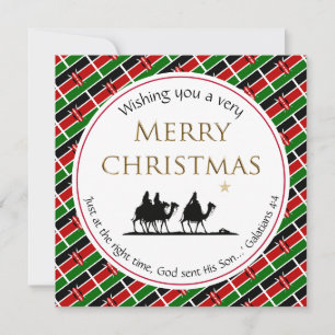 Cartes Pour Fêtes Annuelles KENYA DRAPEAU TROIS HOMMES Sages Noël KENYAN
