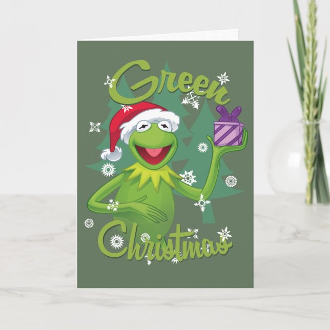 Cartes Pour Fêtes Annuelles Kermit la Grenouille | Noël en vert (Devant)