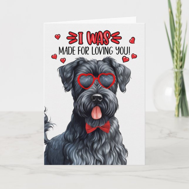 Cartes Pour Fêtes Annuelles Kerry Blue Terrier fait pour vous aimer Valentine (Devant)