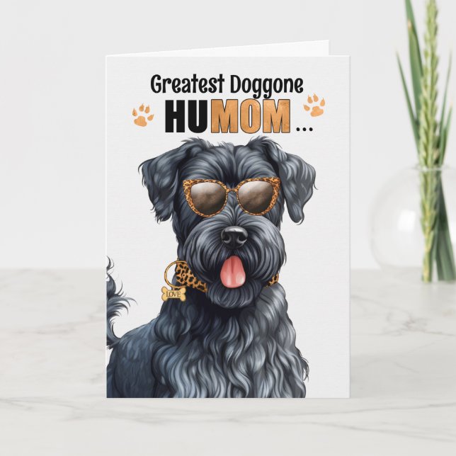 Cartes Pour Fêtes Annuelles Kerry Blue Terrier Meilleur HuMOM Jour des Mères (Devant)