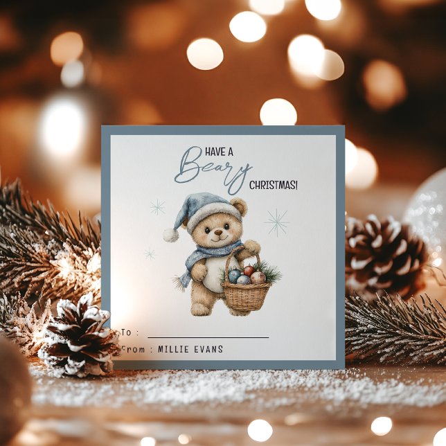 Cartes Pour Fêtes Annuelles Kids Classroom Bear Themed Beary Christmas Holiday (Créateur téléchargé)