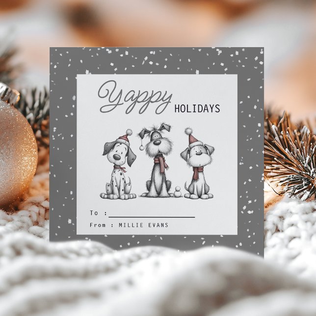 Cartes Pour Fêtes Annuelles Kids Classroom Dog Themed Yappy Holidays (Créateur téléchargé)