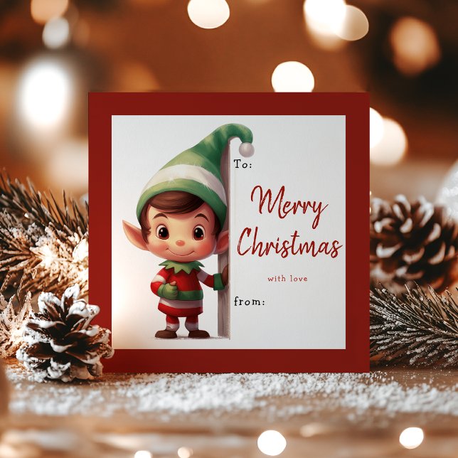 Cartes Pour Fêtes Annuelles Kids Classroom Elf Christmas Holiday Card (Créateur téléchargé)