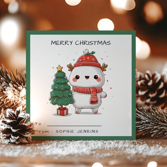 Cartes Pour Fêtes Annuelles Kids Classroom Kawaii reindeer Christmas Holiday (Créateur téléchargé)
